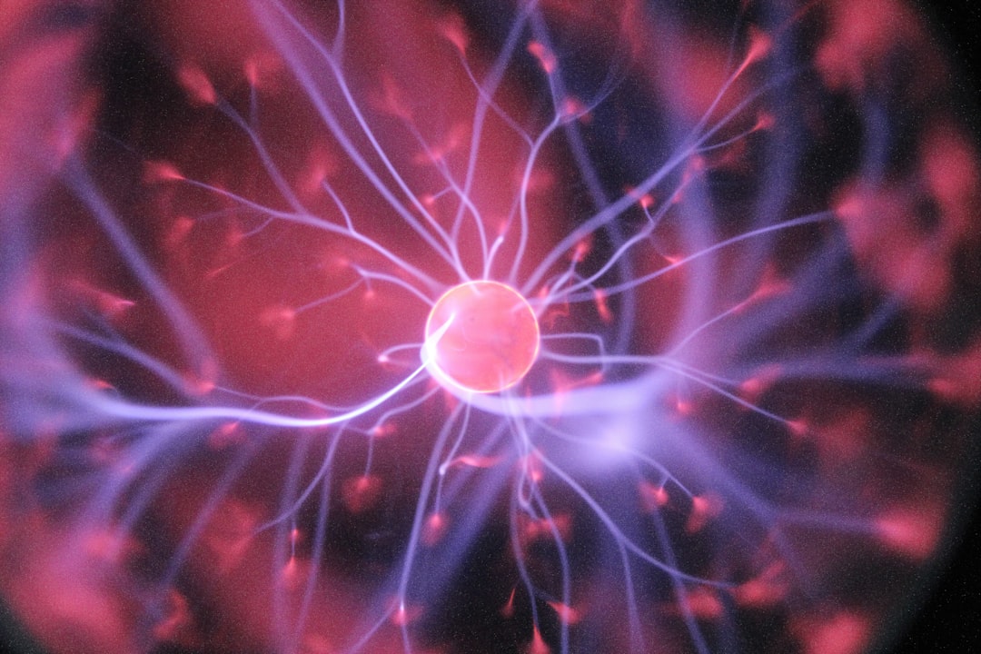 Brain with glowing neural pathways and positive energy patterns