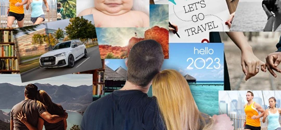 couple manifesting together shared goals vision board