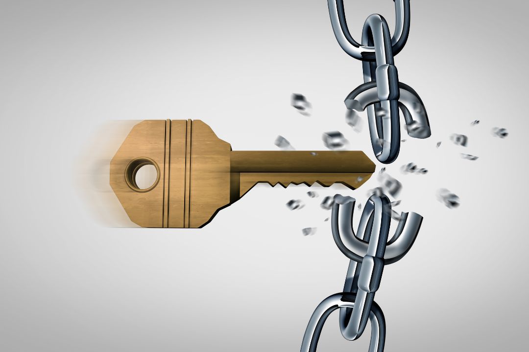 person breaking chains bad habits permanently strategies substitution