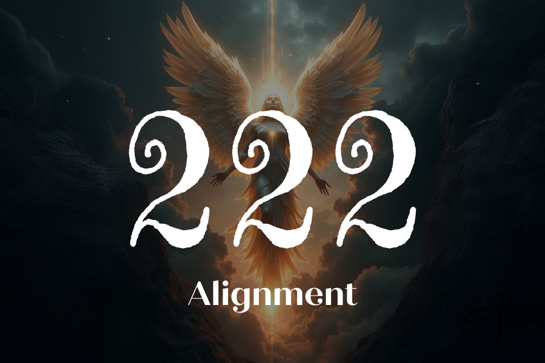 eaceful scene showing 222 numbers representing harmony and balance in spiritual guidance