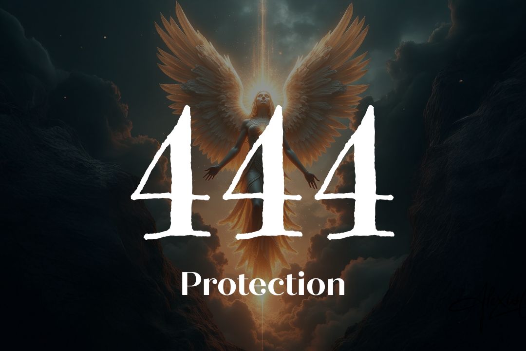 Person surrounded by peaceful golden light seeing 444 numbers representing divine protection and angelic presence