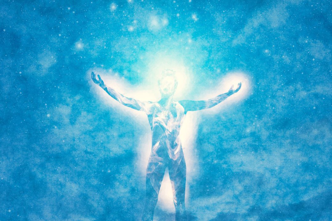 Person peacefully integrating spiritual practice into everyday activities like cooking and working, showing spiritual integration